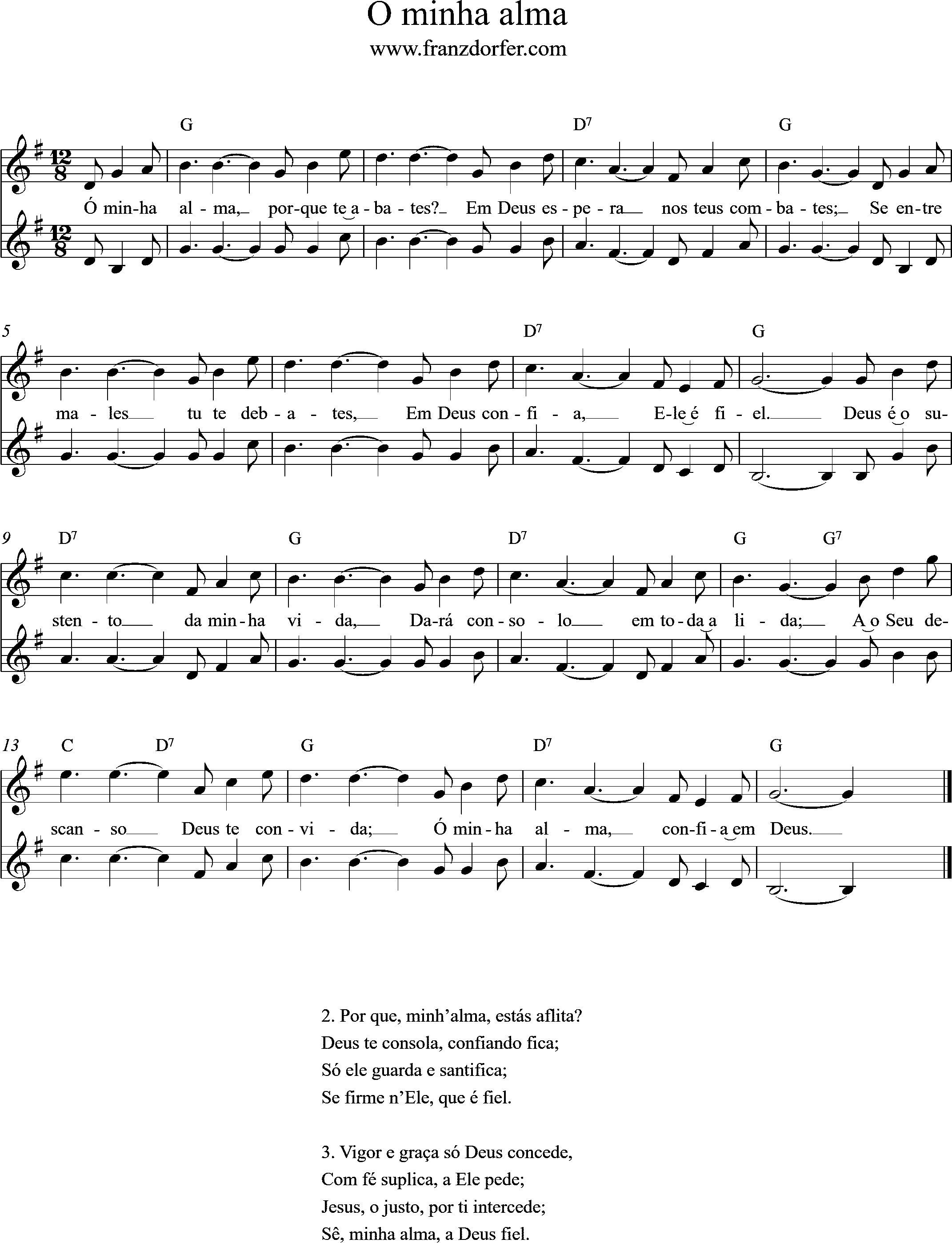 PDF Freesheetmusic ó Minha Alma, Porque Te Abates